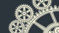 Detailed Mechanical Gears Background, Industrial Design and Interconnectedness, vector design Generative AI Royalty Free Stock Photo
