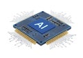 Advanced ai microchip symbolizing future technology and intelligent computing power Royalty Free Stock Photo