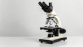 Detailed Microscope Placed on a Clean Laboratory Surface During Daylight Hours