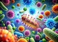 Detailed and Minimalist 3D Bacteria Illustrations A Stunning Visual Aid for Science Education Royalty Free Stock Photo