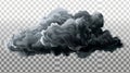 Detailed modern illustration of a thunderstorm cloud weather meteorology icon. Black storm clouds isolated against Royalty Free Stock Photo