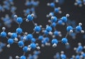 A detailed molecular structure showcasing interconnected atoms in a complex network Royalty Free Stock Photo