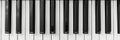 Detailed monochrome close up of black and white piano keyboard in elegant contrast