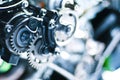 Detailed motorcycle engine Royalty Free Stock Photo