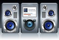 Detailed MP3 player with speakers Royalty Free Stock Photo