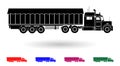 Detailed multi color transporting truck illustration Royalty Free Stock Photo