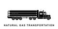 Detailed natural gas transport truck illustration