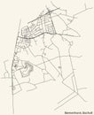 Street roads map of the BIEMENHORST DISTRICT, BOCHOLT