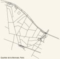 Street roads map of the MONNAIE QUARTER, PARIS