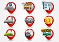 Detailed navigation icons set 2 Royalty Free Stock Photo