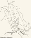 Street roads map of the MÃÂ¼hlenbach Quarter of Luxembourg City, Luxembourg