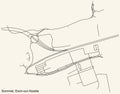 Street roads map of the Sommet Quarter of Esch-sur-Alzette, Luxembourg