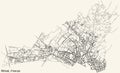 Street roads map of the Quartiere 5 Rifredi district of Florence, Italy