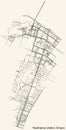 Street roads map of the Tsentralnyi District of Dnipro Dnepropetrovsk, Ukraine