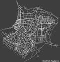 Street roads map of the BREIÃÂHOLT DISTRICT, REYKJAVIK