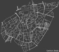 Street roads map of the CENTRUM DISTRICT, BREDA