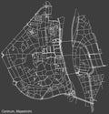 Street roads map of the CENTRUM DISTRICT, MAASTRICHT