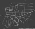 Street roads map of the CHAUSSÃâ°E-D`ANTIN QUARTER, PARIS