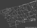 Street roads map of the EUROPE QUARTER, PARIS Royalty Free Stock Photo
