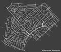 Street roads map of the KATTENBROEK DISTRICT, AMERSFOORT Royalty Free Stock Photo