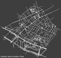 Street roads map of the SAINT-LAMBERT QUARTER, PARIS