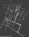 Street roads map of the SAINT-MERRI QUARTER, PARIS