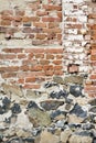 Abandoned brick wall texture Royalty Free Stock Photo