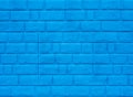 Detailed old blue brick wall background texture Royalty Free Stock Photo