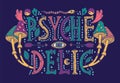 Detailed ornamental Psychedelic lettering