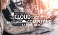 Detailed Overview of Cloud Computing Concepts Highlighting Data Analytics, Storage Solutions, and Security Practices in Royalty Free Stock Photo