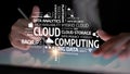 Detailed Overview of Cloud Computing Concepts and Practices Featuring Data Security, Data Privacy, Big Data, and Hybrid Royalty Free Stock Photo
