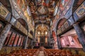 Detailed painted cathedral interior in Idstein, Germany, with intricate design. Royalty Free Stock Photo