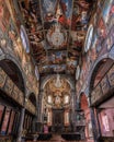 Detailed painted cathedral interior in Idstein, Germany, with intricate design. Royalty Free Stock Photo