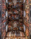 Detailed painted cathedral interior in Idstein, Germany, with intricate design. Royalty Free Stock Photo