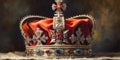 Detailed painting of Crown Jewels of the United Kingdom. Generative AI Royalty Free Stock Photo