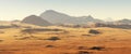 Detailed panoramic view of the Martian landscape. Mars dust storm