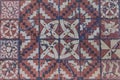 Intricate red tile pattern, texture