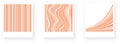 Detailed peach fuzz striped geometric pattern composed of big amount of thin peach and orange stripes