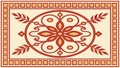Detailed Persian Carpet Design with Central Medallion and Border, vector design Generative AI Royalty Free Stock Photo