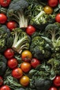 Detailed Photorealistic Seamless Pattern of Mixed Vegetables