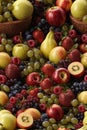 Detailed Photorealistic Seamless Patterns of Mixed Fruits Royalty Free Stock Photo