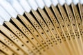 Detailed picture of the arms of a wooden fan, abstract impression Royalty Free Stock Photo