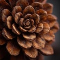 Detailed pine cone macro, natural texture, shallow depth Royalty Free Stock Photo