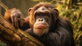 Detailed Portrait Of A Harpia Harpyja Chimpanzee In A Brazilian Zoo Royalty Free Stock Photo