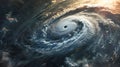 Hyper-realistic Hurricane Swirl in Space