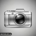 A Detailed and Realistic 3D Rendering of a Modern Digital SLR Camera, vector design Generative AI Royalty Free Stock Photo