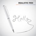 Detailed realistic vector pen