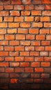 Detailed Red Brick Wall Texture Background Featuring Old Rough Brickwork and Grunge Surface Patterns Royalty Free Stock Photo