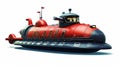 Detailed Red Submarine: Realistic Rendering Inspired By Looney Tunes