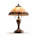 Detailed Rendering Of A Brown Table Lamp With Celtic Art Ornament